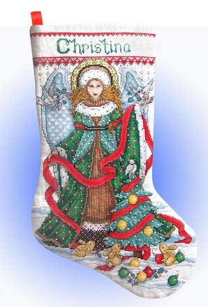 Різдвяний янгол. Набір для вишивання хрестом. Design Works (dw5957) - Вишивка хрестиком і бісером - Овечка Рукодільниця