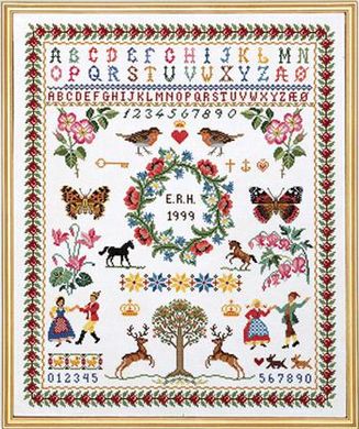 Сэмплер. Набор для вышивания крестом. Eva Rosenstand (Дания) (12-539) - Вышивка крестиком и бисером - Овца Рукодельница
