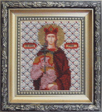 Ікона святої мучениці Ірини. Чарівна Мить (Б-1047) - Вишивка хрестиком і бісером - Овечка Рукодільниця