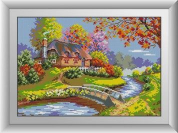 Набір для малювання каменями алмазний живопис Dream Art Фарби осені (квадратні, повна) 30690D - Вишивка хрестиком і бісером - Овечка Рукодільниця