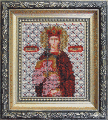 Ікона святої мучениці Ірини. Чарівна Мить (Б-1047) - Вишивка хрестиком і бісером - Овечка Рукодільниця