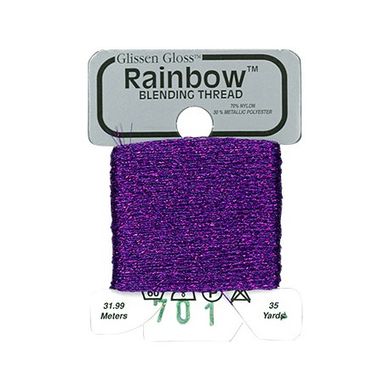 Rainbow Blending Thread 701 Violet Металлизированное мулине Glissen Gloss RBT701 - Вишивка хрестиком і бісером - Овечка Рукодільниця