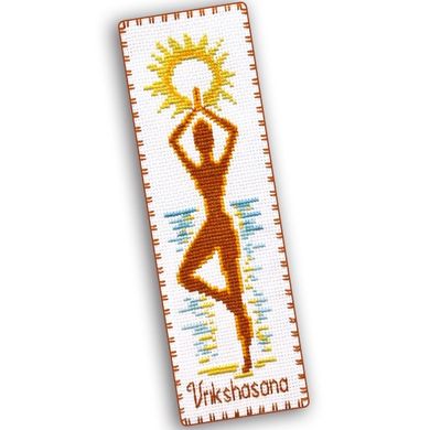 Повитруля Набор для вышивки закладки "Йога Врикшасана" KSK2-163 - Вишивка хрестиком і бісером - Овечка Рукодільниця