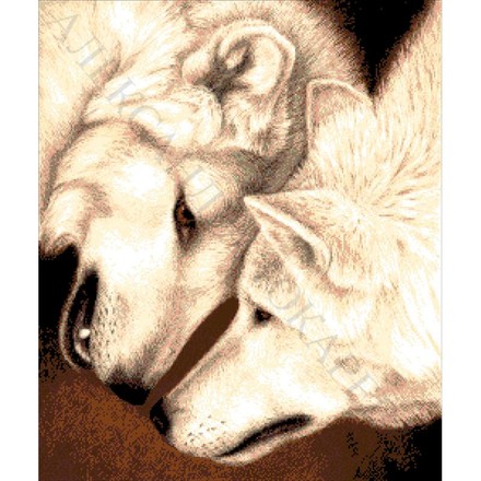 Белые волки. Набор для вышивания бисером. Александра Токарева (25-2530-НБ) - Вышивка крестиком и бисером - Овца Рукодельница