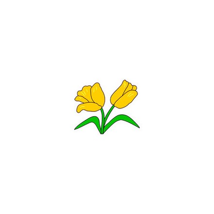 Жёлтые тюльпаны Ткань для вышивания с нанесённым рисунком Orchidea O-327 - Вишивка хрестиком і бісером - Овечка Рукодільниця