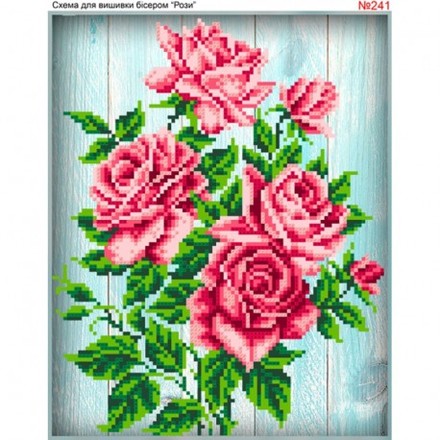 Троянди Схема для вишивки бісером Biser-Art 241ба - Вишивка хрестиком і бісером - Овечка Рукодільниця