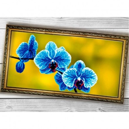 Синя орхідея Схема для вишивки бісером Biser-Art 3060003ба - Вишивка хрестиком і бісером - Овечка Рукодільниця