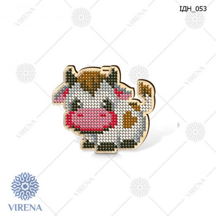 Набор для изготовления ёлочной игрушки VIRENA ИДН_053 - Вышивка крестиком и бисером - Овца Рукодельница
