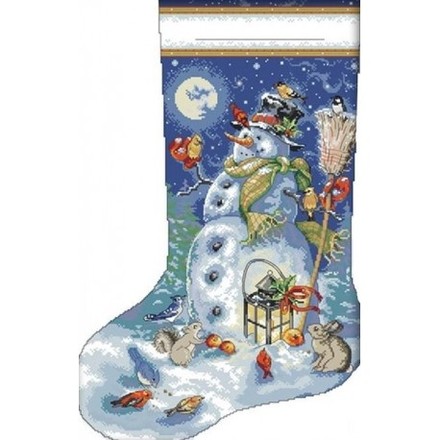 Різдвяний чобіток Набір для вишивання хрестиком з друкованою схемою на тканині Joy Sunday C594 - Вышивка крестиком и бисером - Овца Рукодельница