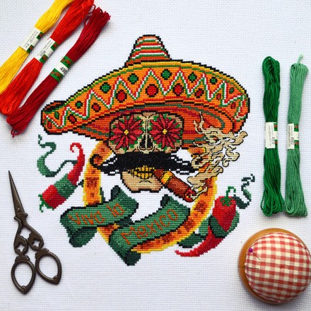 Viva la Mexico Набор для вышивки крестом Повитруля P8-009 - Вышивка крестиком и бисером - Овца Рукодельница