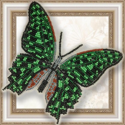 Набор для вышивки бисером бабочки на прозрачной основе Вдохновение Графия Агамемнон BGP-023 - Вишивка хрестиком і бісером - Овечка Рукодільниця