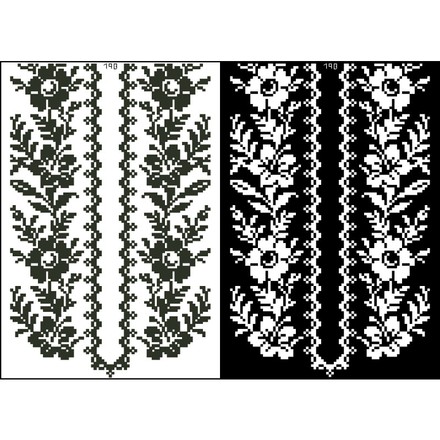 Канва с нанесенным рисунком для вышивки бисером и нитками на водорастворимом клеевом флизелине ФЛ198фн2030