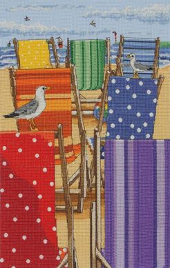 Радужные шезлонги (Rainbow Deckchairs). Набор для вышивания. Anchor (PCE767) - Вышивка крестиком и бисером - Овца Рукодельница