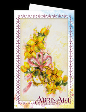 Свадебные цветы. Набор открытка-конверт для вышивки микробисером. Абрис Арт (AOM-015) - Вышивка крестиком и бисером - Овца Рукодельница