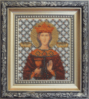 Икона святой мученицы Варвары. Чаривна мить (Б-1089) - Вышивка крестиком и бисером - Овца Рукодельница