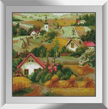 Набір алмазного живопису Dream Art Сільські будиночки 31503D - Вишивка хрестиком і бісером - Овечка Рукодільниця