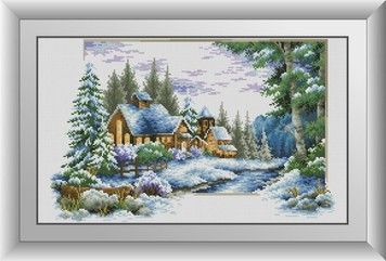 Набір для малювання каменями алмазний живопис Dream Art Зимова стежка (квадратні, повна) 31055D - Вишивка хрестиком і бісером - Овечка Рукодільниця