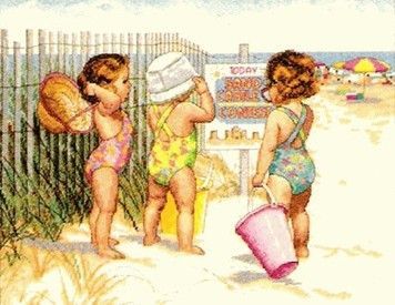 Набір для вишивання Dimensions 35216 Beach Babies - Вишивка хрестиком і бісером - Овечка Рукодільниця
