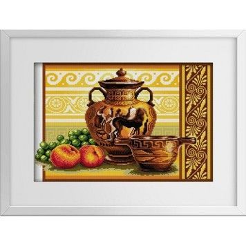 Набор для рисования камнями алмазная живопись Dream Art Ваза с виноградом (квадратные, полная) 30213D - Вышивка крестиком и бисером - Овца Рукодельница