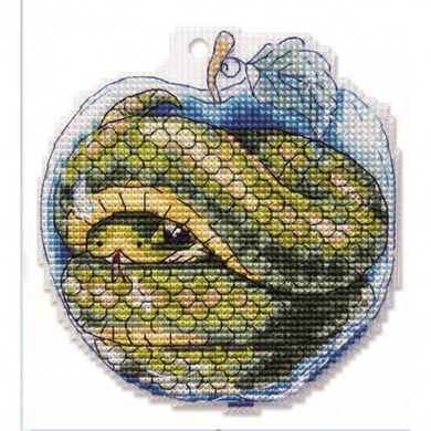 Змійка Набір для вишивання хрестиком на пластиковій канві Alisena 8076а - Вышивка крестиком и бисером - Овца Рукодельница