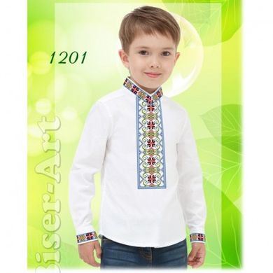 Рубашка для хлопчиків (габардин) Заготовка для вишивки бісером або нитками Biser-Art 1201ба-г - Вишивка хрестиком і бісером - Овечка Рукодільниця
