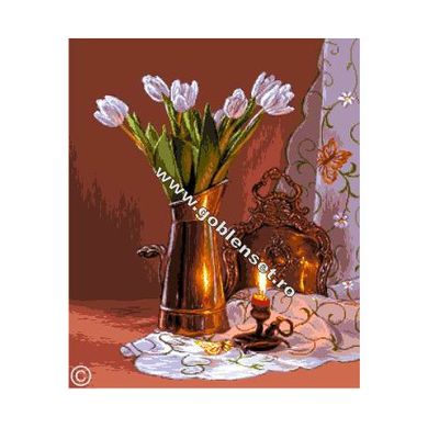 Набор для вышивания гобелен Goblenset G903 Натюрморт с тюльпанами - Вишивка хрестиком і бісером - Овечка Рукодільниця