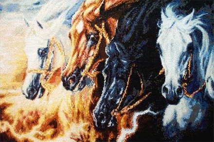 4 Horses of Apocalypse Kustom Krafts (SLO-003) - Вишивка хрестиком і бісером - Овечка Рукодільниця