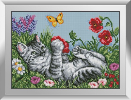 Грайливий котик. Набір алмазний живопис. Dream Art (31402D) - Вишивка хрестиком і бісером - Овечка Рукодільниця