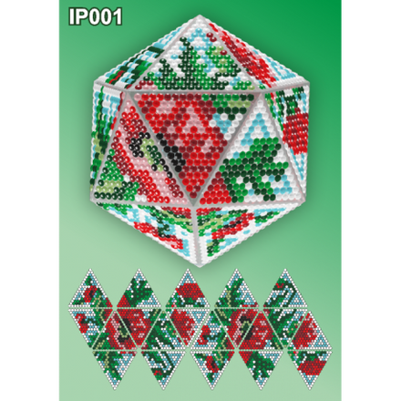 Маки 3d Новогодний шар Набор для выкладки пластиковыми алмазиками Вдохновение IP001 - Вишивка хрестиком і бісером - Овечка Рукодільниця