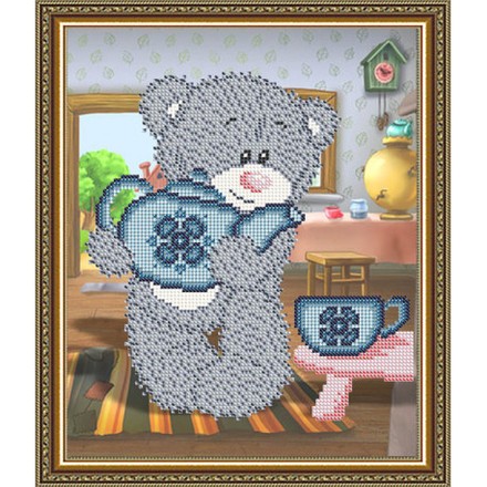 Схема на ткани для вышивания бисером ArtSolo Мишка с чайником VKA4411 - Вишивка хрестиком і бісером - Овечка Рукодільниця