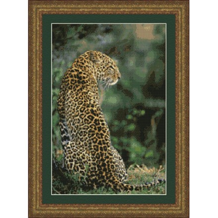 Набор для вышивания Kustom Krafts 98867 Выжидающий леопард - Вишивка хрестиком і бісером - Овечка Рукодільниця