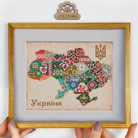 Карта Украины Набор для вышивки крестом Virena VC_032 - Вишивка хрестиком і бісером - Овечка Рукодільниця