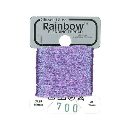 Rainbow Blending Thread 700 Iridescent Violet Металлизированное мулине Glissen Gloss RBT700 - Вишивка хрестиком і бісером - Овечка Рукодільниця