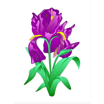 Фиолетовые ирисы Ткань для вышивания с нанесённым рисунком Orchidea O-021 - Вишивка хрестиком і бісером - Овечка Рукодільниця