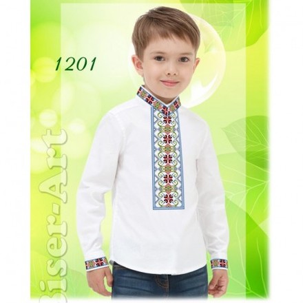 Рубашка для хлопчиків (габардин) Заготовка для вишивки бісером або нитками Biser-Art 1201ба-г - Вышивка крестиком и бисером - Овца Рукодельница