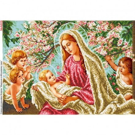 Марія в яблуневому саду Схема для вишивки бісером Biser-Art A609ба - Вышивка крестиком и бисером - Овца Рукодельница