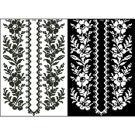 Канва с нанесенным рисунком для вышивки бисером и нитками на водорастворимом клеевом флизелине ФЛ198гн2030