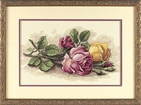 Набір для вишивання хрестом Dimensions 13720 Rose Cuttings - Вишивка хрестиком і бісером - Овечка Рукодільниця
