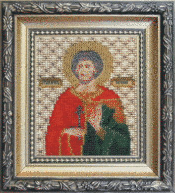 Ікона святого мученика Євгена. Чарівна Мить (Б-1077) - Вишивка хрестиком і бісером - Овечка Рукодільниця