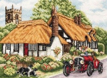 Набір для вишивання Anchor PCE869 Village Of Welford / Село Веллфорд - Вишивка хрестиком і бісером - Овечка Рукодільниця