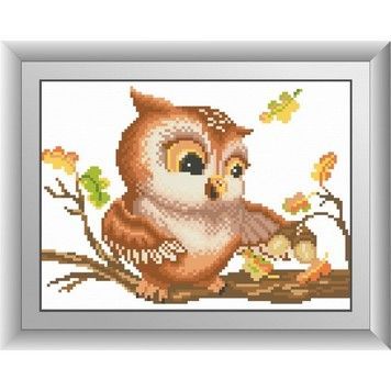 Набір для малювання камінням алмазна живопис Dream Art Сова (квадратні, повна) 30469D - Вишивка хрестиком і бісером - Овечка Рукодільниця