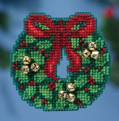 Jingle Bell Wreath/Вінок Джингл Беллс. Набір для вишивання. Mill Hill (MH181632) - Вишивка хрестиком і бісером - Овечка Рукодільниця