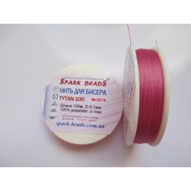 Бисерная нить TYTAN 2574 розовая 100м - Вышивка крестиком и бисером - Овца Рукодельница
