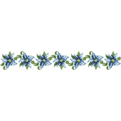 Заготовка женского пояса для вышивки бисером Барвиста Вышиванка Синие цветы ПС018кБнннн