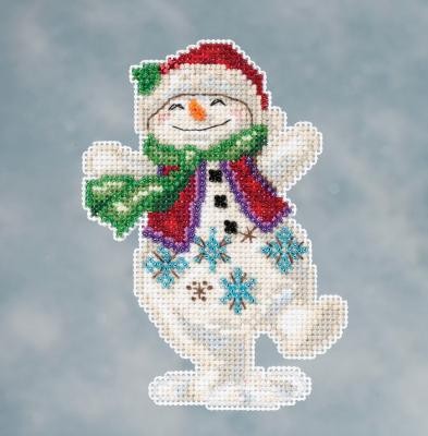 Snowman Dancing/Танцювальний сніговик. Набір для вишивання. Mill Hill (JS201613) - Вишивка хрестиком і бісером - Овечка Рукодільниця