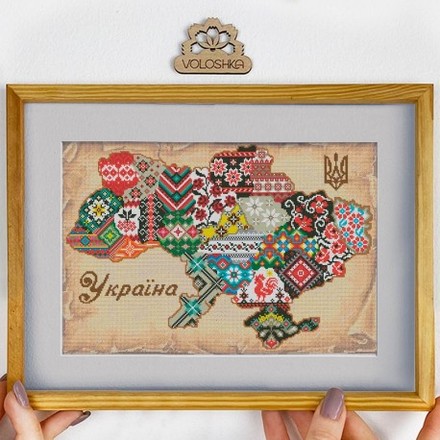 Карта Украины Набор для вышивки крестом Virena VC_033 - Вишивка хрестиком і бісером - Овечка Рукодільниця