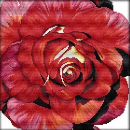 Цвіт троянди Набір для вишивання хрестиком з друкованою схемою на тканині Joy Sunday H383JS - Вышивка крестиком и бисером - Овца Рукодельница