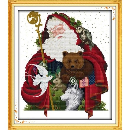Веселого Різдва (7) Набір для вишивання хрестиком з друкованою схемою на тканині Joy Sunday R308-7 - Вишивка хрестиком і бісером - Овечка Рукодільниця