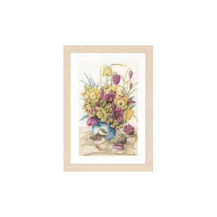 Набор для вышивания Lanarte Flowers and Lapwing Цветы и Чибис PN-0169671 - Вишивка хрестиком і бісером - Овечка Рукодільниця