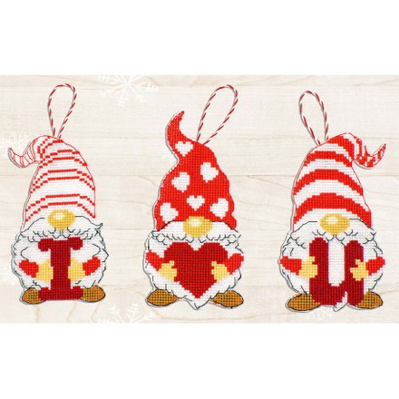 Гномы на День Святого Валентина Набор для вышивания крестом игрушки Luca-S JK031 - Вышивка крестиком и бисером - Овца Рукодельница